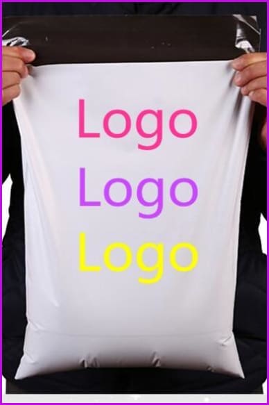500pcs/lot 12 Sizes Custom logo white poly mailer bag mailing bags retail Self-seal - Furdela