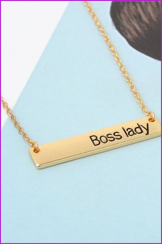 Jewelry "Boss Lady" Necklace F1224 - Furdela
