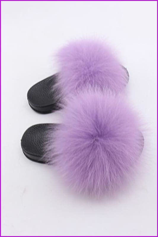 Kids Light Purple Sliders F003 - Furdela Wholesale