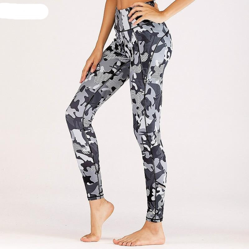 Gym Leggings Camouflage Printed Yoga Pants DE132 - Furdela Wholesale