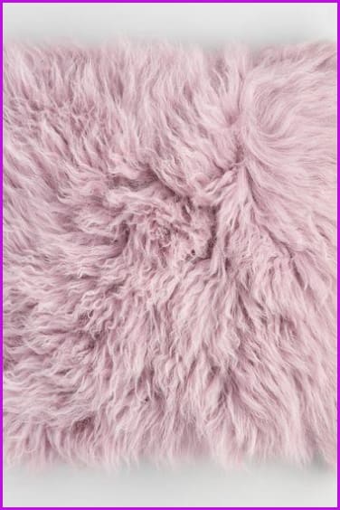 Purple Pink Mongolian Lamb Fur Pillow Covers DO777 - Furdela Wholesale