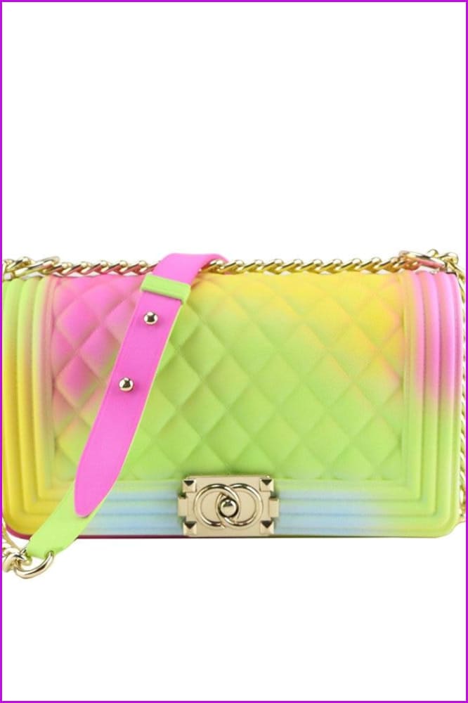 Rainbow Jelly Shoulder Bag F045 - Furdela
